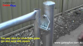 Gate Latch 2 way for round pipe and square [upl. by Whall]