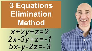 Solving Systems of 3 Equations Elimination [upl. by Rosenkrantz]