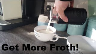 How to Get More Froth from Your Nespresso Coffee Aeroccino  Nespresso tips and help [upl. by Latyrc283]